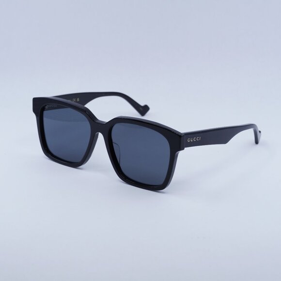 🕶️ New Gucci GG0965SA 001 Sunglasses - Shiny Black Frame, Grey Lenses - Picture 1 of 10